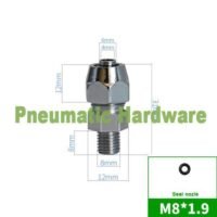 Water cooling spindle nozzle M8 fitting Nozzlee jalur air + seal KB29 untuk aplikasi otomasi industri WATER, COOLING, SPINDLE