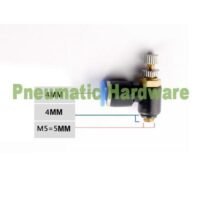 4mm M5 Fitting pneumatic Flow Speed Control Valve Controller KC11 untuk aplikasi otomasi industri M5, FITTING, PNEUMATIC