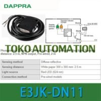 E3JK-DN11 2.5M DC NPN Diffuse-reflective Photoelectric Sensor OH16 untuk aplikasi otomasi industri E3JK, DN11, DC