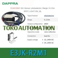 E3JK-R2M1 2.5m DC AC SPDT retro-reflective photoelectric sensor OH03 untuk aplikasi otomasi industri E3JK, R2M1, DC
