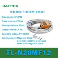 TL-N20MF12 20mm PNP NO NC prism shape Inductive proximity sensor OB80 untuk aplikasi otomasi industri TL, N20MF12, PNP