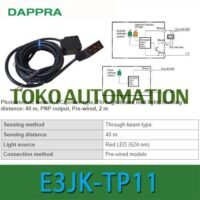 E3JK-TP11 40M PNP DC Through-beam Photoelectric Sensor OH18 untuk aplikasi otomasi industri E3JK, TP11, PNP