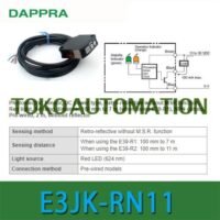E3JK-RN11 E3JK - RN11 E3JK-RN11 7m Retro-reflective photoelectric sensor OH08 untuk aplikasi otomasi industri E3JK, RN11, E3JK