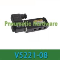 V5221-08 AC 220V Pneumatic Solenoid Directional Valve KP92 untuk aplikasi otomasi industri V5221, AC, PNEUMATIC