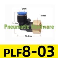 Conector Tabung Konektor Pneumatik Thread Internal Siku 8MM x 3/8 KM69 untuk aplikasi otomasi industri CONECTOR, TABUNG, KONEKTOR