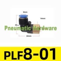 Conector Tabung Konektor Pneumatik Thread Internal Siku 8MM x 1/8 KM67 untuk aplikasi otomasi industri CONECTOR, TABUNG, KONEKTOR