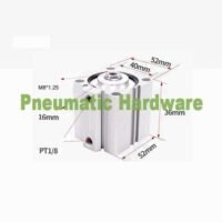 SDA40x10 SDA40-10 SDA 40-10 Compact Thin Air Cylinder pneumatic SDA 40x10 SD 40 x 10 SDA40*10 KM03 untuk aplikasi otomasi industri SDA40X10, SDA40, SDA