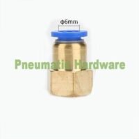 PCF 6-01 Fitting Lurus Pneumatic 6mm female Nepel Selang PCF6-01 KD20 untuk aplikasi otomasi industri PCF, FITTING, LURUS