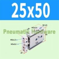 CXSM25-50 CXSM25 - 50 CXSM Dual Rod Pneumatic Guided Cylinder KP23 untuk aplikasi otomasi industri CXSM25, CXSM25, CXSM