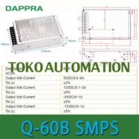 Q-60B Q60B Q60-B AC-DC Quad output Open frame power supply SU58 untuk aplikasi otomasi industri Q-60B, Q60B, Q60