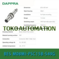 BES M08MI-PSC15B-S49G M8 1.5MM PNP NO Inductive proximity sensor OH63 untuk aplikasi otomasi industri BES, M08MI, PSC15B