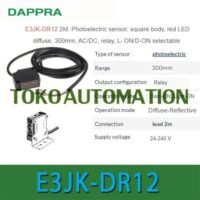 E3JK-DR12 300mm AC DC Diffuse-reflective Photoelectric Sensor OH04 untuk aplikasi otomasi industri E3JK, DR12, AC