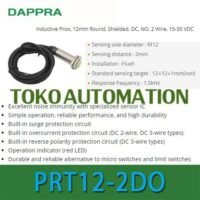 PRT12 2DO PRT12-2DO DC NO 2Wire 15-30 VDC Sensor Proximity Sensor OF87 untuk aplikasi otomasi industri PRT12, PRT12, DC