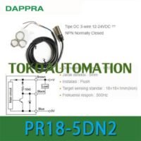 PR18-5DN2 PR18 5DN2 M18 5mm NPN NC Inductive Proximity Sensor OF29 untuk aplikasi otomasi industri PR18, PR18, M18
