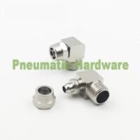 12mm x 1/4 Fitting Pneumatic Metal Elbow L Selang 12mm drat 1/4 " KH47 untuk aplikasi otomasi industri FITTING, PNEUMATIC, METAL
