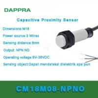 M18 8MM NPN NO DC Capacitive Proximity Sensor Replace CR18-8DN OC63 untuk aplikasi otomasi industri M18, NPN, NO