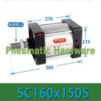 SC160X150S SC160-150S SC160*150S SC160X150 S SC160-150 S SC160*150 S Double Acting Standard Air Cylinder KP93 untuk aplikasi otomasi industri SC160, SC160, SC160