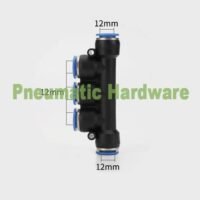 12 mm Fitting slip lock 5 way lubang selang pneumatic Connector KC03