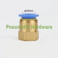 PCF10-02 fitting pneumatic lurus female 10mm drat 1/4 " PCF 10-02 KD29 untuk aplikasi otomasi industri PCF10, FITTING, PNEUMATIC