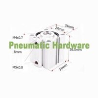 Compact Thin Air Cylinder pneumatic SDA 20x40 SD 20 x 40 SDA20*40 KM31 untuk aplikasi otomasi industri COMPACT, THIN, AIR