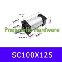 SC100X125 SC 100X125 SC 100-125 SC 100*125 Pnuematic Standard cylinder KF34 untuk aplikasi otomasi industri SC, SC, SC