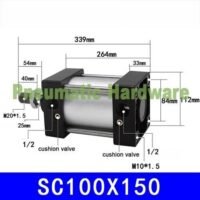 SC100x150 SC 100x150 SC 100-150 SC100*150 SC100-150 Pnuematic Standard cylinder KF37 untuk aplikasi otomasi industri SC, SC, SC100