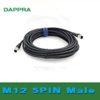 M12 5 Pin 5pin Male ke Male straight Connector 5m cable OE10 untuk aplikasi otomasi industri M12, PIN, MALE