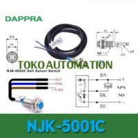 NJK-5001C NJK 5001C M8 NPN NO 3Wire Hall Effect Sensor Proximity OA64 untuk aplikasi otomasi industri NJK-5001C, NJK, M8