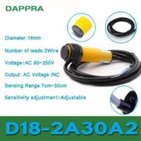 D18-2A30A2 M18 30CM AC 90V Ke 250V 2Wire NC Photoelectric Sensor OA14 untuk aplikasi otomasi industri D18, M18, AC