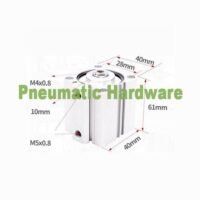 Compact Thin Air Cylinder pneumatic SDA25x40 SDA 25 x 40 SDA25*40 KM39 untuk aplikasi otomasi industri COMPACT, THIN, AIR