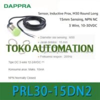 PRL30-15DN2 M30 15mm NPN NC Inductive Proximity Sensor OF36 untuk aplikasi otomasi industri PRL30, M30, NPN