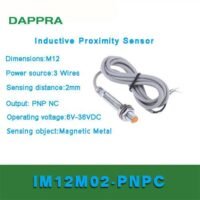 M12 2mm PNP NC DC 6V To 36V dia 12mm Inductive Proximity Sensor OB71 untuk aplikasi otomasi industri M12, PNP, NC