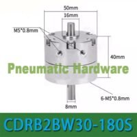 CDRB2BW30-180S 30mm Bore 180° Rotary Angle Vane Style Rotary Actuator Cylinder KP95 untuk aplikasi otomasi industri CDRB2BW30, BORE, ROTARY