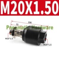 20mm Rod Thread Pneumatic Floating Joint Cylinder M20 x 1.5 KO55 untuk aplikasi otomasi industri ROD, THREAD, PNEUMATIC