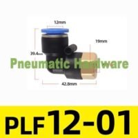 Conector Tabung Konektor Pneumatik Thread Internal Siku 12MM 1/8 KM76 untuk aplikasi otomasi industri CONECTOR, TABUNG, KONEKTOR