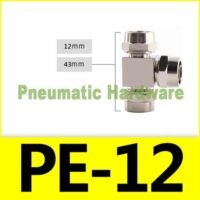 12mm Union Tee Brass Connector Tee kuningan copper fitting slang KH65 untuk aplikasi otomasi industri UNION, TEE, BRASS