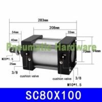 SC80X100 SC80-100 SC 80X100 SC 80-100 Pnuematic Standard cylinder KF51 untuk aplikasi otomasi industri SC80X100, SC80, SC