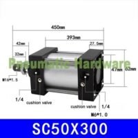 SC100X400 SC 100X400 SC100-400 SC 100-400 SC100*400 Pnuematic Standard cylinder KF55 untuk aplikasi otomasi industri SC, SC100, SC