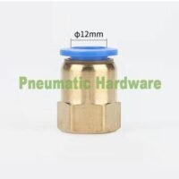 PCF12-03 fitting pneumatic lurus female 12mm drat 3/8 " PCF 12-03 KD34 untuk aplikasi otomasi industri PCF12, FITTING, PNEUMATIC
