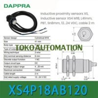 XS4P18AB120 XS4 M18 Sn8mm L41mm PBT Inductive Proximity Sensor OJ06 untuk aplikasi otomasi industri XS4, M18, SN8MM