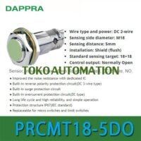 PRCMT18-5DO M18 5MM 2 Wires DC Inductive Proximity Sensor OH86 untuk aplikasi otomasi industri PRCMT18, M18, WIRES