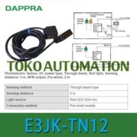 E3JK-TN12 5M DC NPN Through-beam Photoelectric Sensor OH12 untuk aplikasi otomasi industri E3JK, TN12, DC