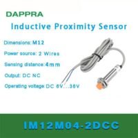 M12 4mm DC 10V Ke 36V NC 2wires inductive proximity sensor OD66 untuk aplikasi otomasi industri M12, DC, KE