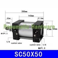 SC50x50 SC50*50 SC50-50 SC 50 X 50 Pnuematic Standard cylinder KF63 untuk aplikasi otomasi industri SC50X50, SC50, SC50