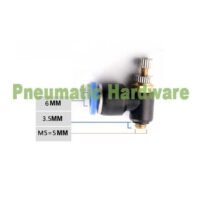 6 mm M5 Fitting pneumatic Flow Speed Control Valve Controller KC07 untuk aplikasi otomasi industri MM, M5, FITTING