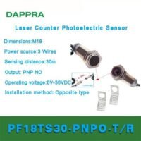 M18 30M PNP NO DC Laser infrared beam photoelectric sensor OC67 untuk aplikasi otomasi industri M18, PNP, NO