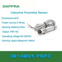 M14 5mm PNP NC DC 6V To 36V dia 14mm Inductive Proximity Sensor OB74 untuk aplikasi otomasi industri M14, PNP, NC
