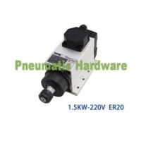 220V 1.5KW ER20 Air Cooled flanged CNC Spindle Motor Square KN37 untuk aplikasi otomasi industri ER20, AIR, COOLED