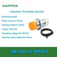 M30 15mm NPN NO DC Connector Type Inductive Proximity Sensor OB98 untuk aplikasi otomasi industri M30, NPN, NO