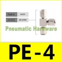 4mm T Union Tee Brass Connector Tee kuningan copper fitting slang KH68 untuk aplikasi otomasi industri UNION, TEE, BRASS